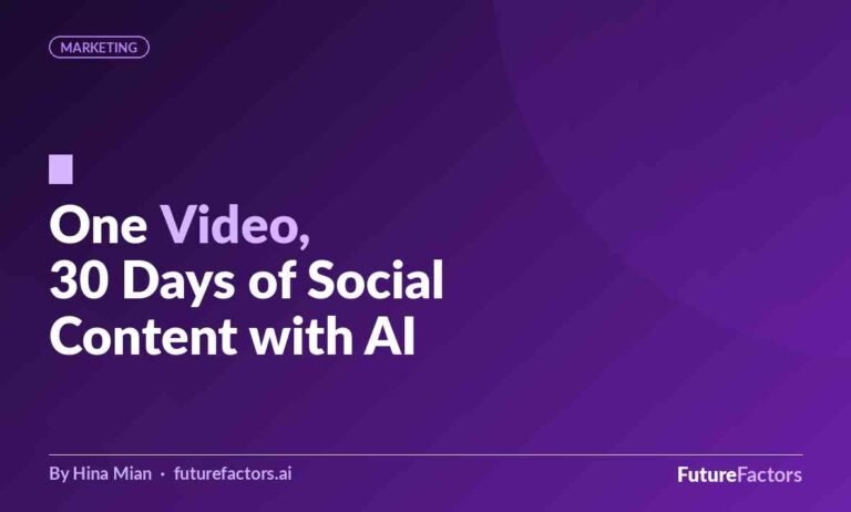 How to Turn One Long Video into 30 Days of Social Content Using AI