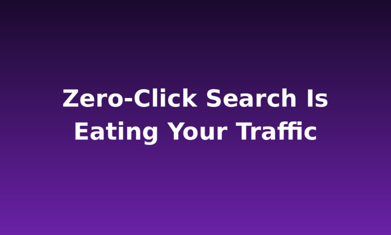 Zero-Click Search Is Eating Your Website Traffic: How Smart Marketers Are Adapting in 2026