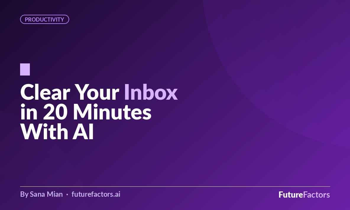 How to Clear Your Inbox in 20 Minutes With AI
