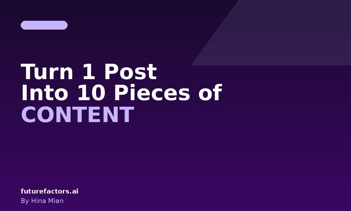 AI Content Repurposing: One Post Into 10 Pieces