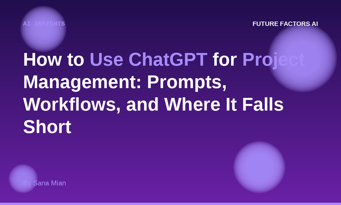 How to Use ChatGPT for Project Management