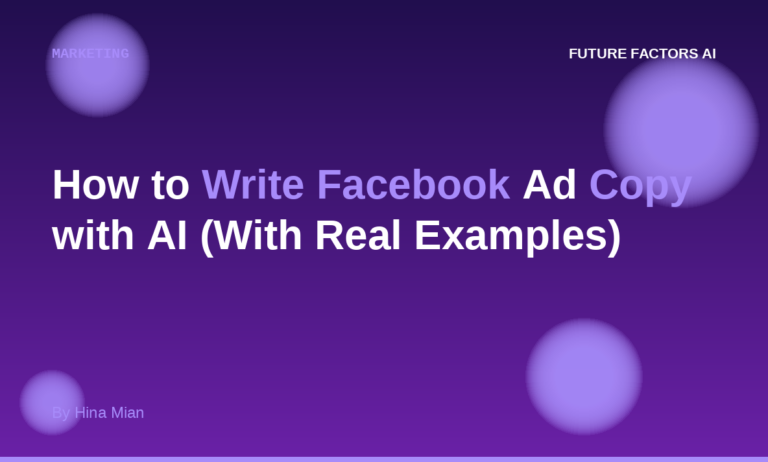 How to Write Facebook Ad Copy with AI (With Real Examples)