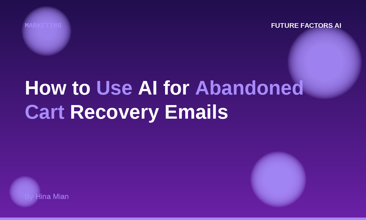 How to Use AI for Abandoned Cart Recovery